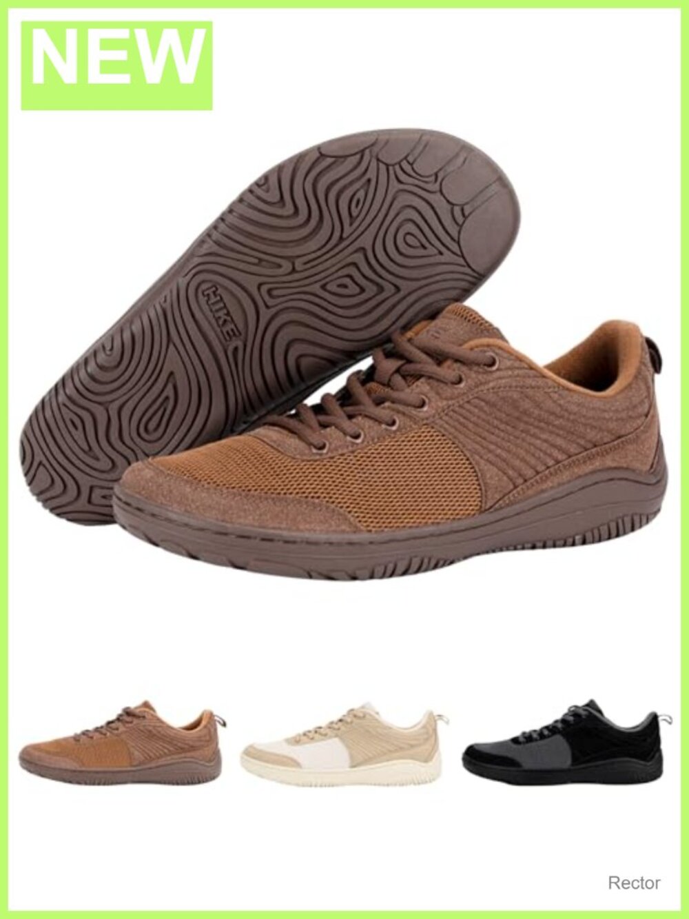 Women's Zero-Drop Barefoot Hiking Shoes Wide Toe Leather